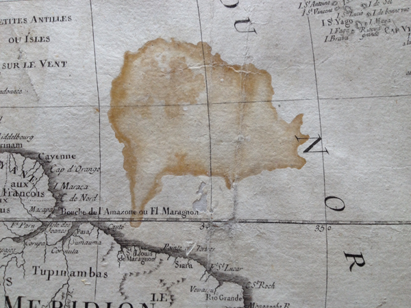 Mappa Americhe, dettaglio del ritocco