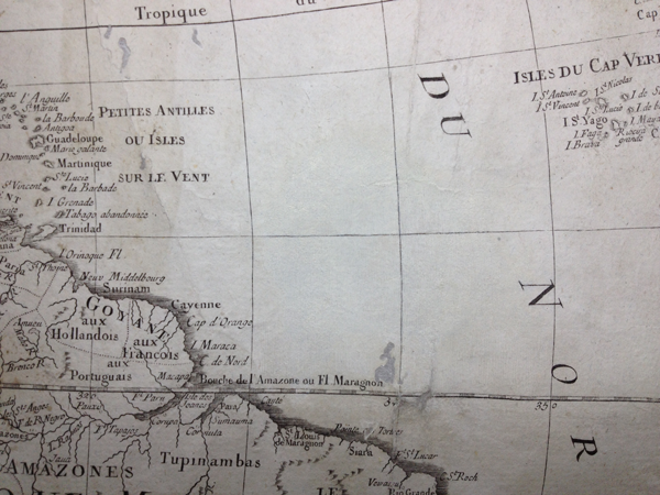Mappa Americhe, dettaglio del ritocco